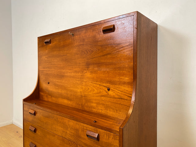 WMK I Seltener skandinavischer Mid-Century Designer Sekretär von Børge Mogensen , Vollholz in Teak I Schreibschrank Schreibtisch Desk Kommode Danish Design Vintage Teakholz Berlin Dresden München