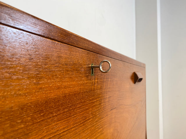 WMK I Seltener skandinavischer Mid-Century Designer Sekretär von Børge Mogensen , Vollholz in Teak I Schreibschrank Schreibtisch Desk Kommode Danish Design Vintage Teakholz Berlin Dresden München