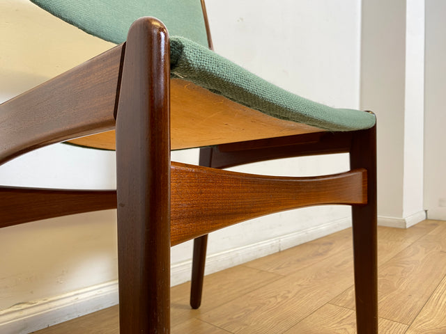 WMK I Eleganter skandinavischer Mid-Century Designer Stuhl von Poul Volther für Frem Rojle aus Palisander mit mint grünem Bezug I Esszimmerstuhl Holzstuhl Chair Danish Design Vintage Berlin Jena Bonn