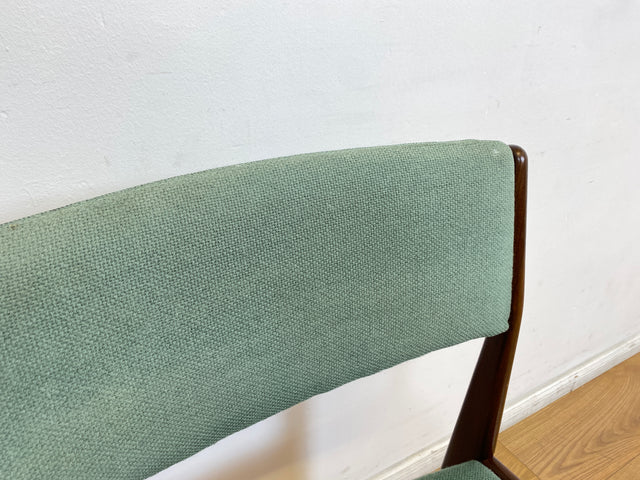 WMK I Eleganter skandinavischer Mid-Century Designer Stuhl von Poul Volther für Frem Rojle aus Palisander mit mint grünem Bezug I Esszimmerstuhl Holzstuhl Chair Danish Design Vintage Berlin Jena Bonn