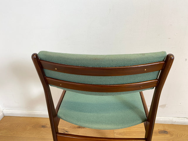 WMK I Eleganter skandinavischer Mid-Century Designer Stuhl von Poul Volther für Frem Rojle aus Palisander mit mint grünem Bezug I Esszimmerstuhl Holzstuhl Chair Danish Design Vintage Berlin Jena Bonn