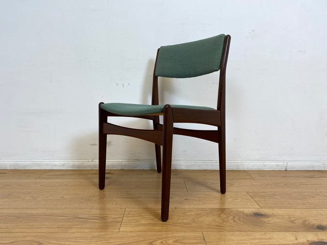 WMK I Eleganter skandinavischer Mid-Century Designer Stuhl von Poul Volther für Frem Rojle aus Palisander mit mint grünem Bezug I Esszimmerstuhl Holzstuhl Chair Danish Design Vintage Berlin Jena Bonn