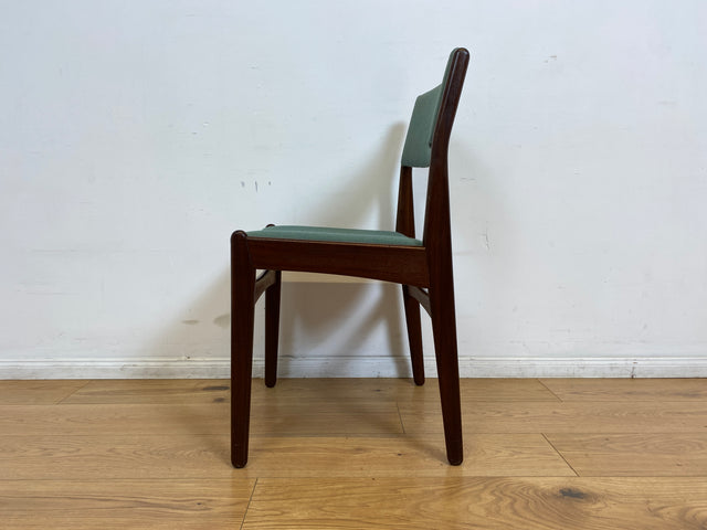 WMK I Eleganter skandinavischer Mid-Century Designer Stuhl von Poul Volther für Frem Rojle aus Palisander mit mint grünem Bezug I Esszimmerstuhl Holzstuhl Chair Danish Design Vintage Berlin Jena Bonn