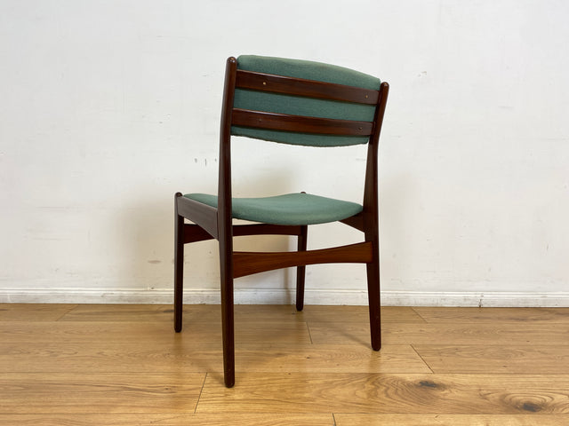 WMK I Eleganter skandinavischer Mid-Century Designer Stuhl von Poul Volther für Frem Rojle aus Palisander mit mint grünem Bezug I Esszimmerstuhl Holzstuhl Chair Danish Design Vintage Berlin Jena Bonn