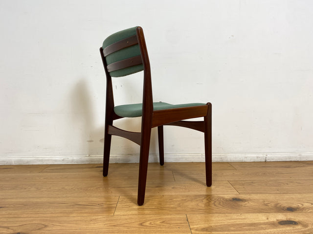 WMK I Eleganter skandinavischer Mid-Century Designer Stuhl von Poul Volther für Frem Rojle aus Palisander mit mint grünem Bezug I Esszimmerstuhl Holzstuhl Chair Danish Design Vintage Berlin Jena Bonn