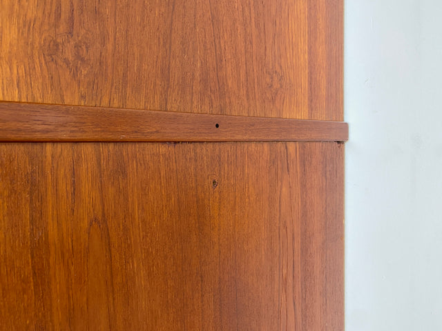 WMK # Stilvoller skandinavischer Mid-Century Kleiderschrank in Teakholz mit Aufsatz & Schiebetüren # Schrank Schlafzimmerschrank Wäscheschrank Wardrobe Danish Design Vintage Teak Berlin Hamburg Köln