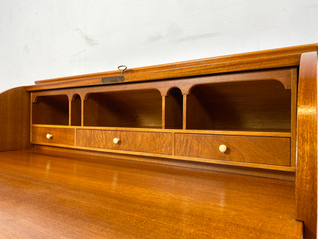 WMK I Hochwertiger skandinavischer Mid-Century Sekretär mit schönen Messinggriffen I Schreibkommode Schreibschrank Schreibtisch Kommode Schminkkommode Wäschekommode 70er Vintage Berlin Frankfurt Köln