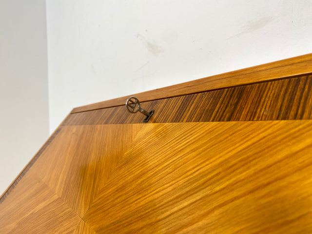 WMK I Besonders schöner skandinavischer Mid-Century Sekretär aus vollem Holz I Schreibkommode Schreibschrank Schreibtisch Kommode Schminkkommode Wäschekommode 60er Vintage Berlin Hannover Leipzig