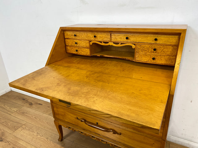 WMK I Besonders schöner skandinavischer Mid-Century Sekretär aus vollem Holz I Schreibkommode Schreibschrank Schreibtisch Kommode Schminkkommode Wäschekommode 60er Vintage Berlin Hannover Leipzig
