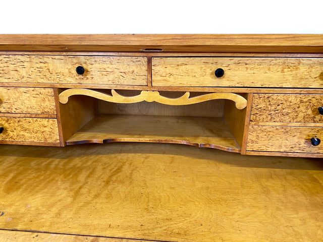 WMK I Besonders schöner skandinavischer Mid-Century Sekretär aus vollem Holz I Schreibkommode Schreibschrank Schreibtisch Kommode Schminkkommode Wäschekommode 60er Vintage Berlin Hannover Leipzig