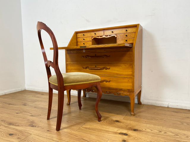 WMK I Besonders schöner skandinavischer Mid-Century Sekretär aus vollem Holz I Schreibkommode Schreibschrank Schreibtisch Kommode Schminkkommode Wäschekommode 60er Vintage Berlin Hannover Leipzig