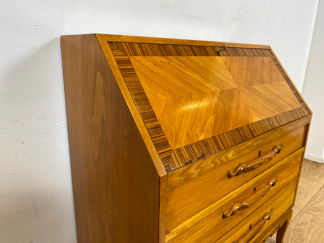 WMK I Besonders schöner skandinavischer Mid-Century Sekretär aus vollem Holz I Schreibkommode Schreibschrank Schreibtisch Kommode Schminkkommode Wäschekommode 60er Vintage Berlin Hannover Leipzig