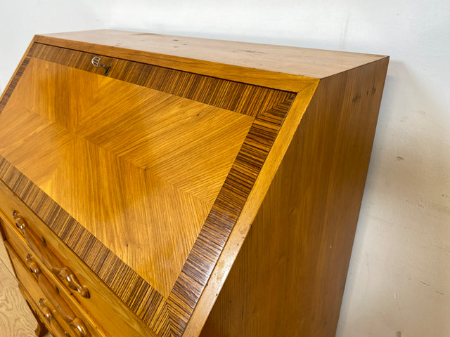 WMK I Besonders schöner skandinavischer Mid-Century Sekretär aus vollem Holz I Schreibkommode Schreibschrank Schreibtisch Kommode Schminkkommode Wäschekommode 60er Vintage Berlin Hannover Leipzig