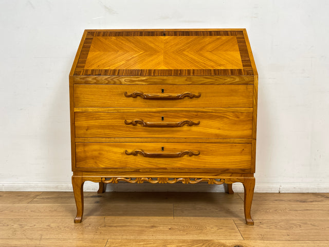 WMK I Besonders schöner skandinavischer Mid-Century Sekretär aus vollem Holz I Schreibkommode Schreibschrank Schreibtisch Kommode Schminkkommode Wäschekommode 60er Vintage Berlin Hannover Leipzig
