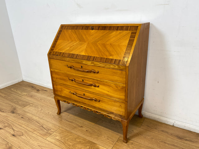 WMK I Besonders schöner skandinavischer Mid-Century Sekretär aus vollem Holz I Schreibkommode Schreibschrank Schreibtisch Kommode Schminkkommode Wäschekommode 60er Vintage Berlin Hannover Leipzig