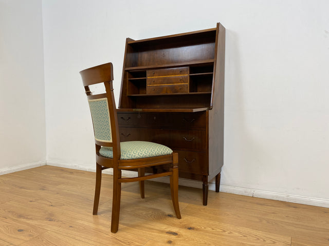 WMK # Stilvoller skandinavischer Mid-Century Sekretär aus vollem Holz mit stabiler Schreibfläche und Schubladen # Schreibtisch Schreibschrank Desk Schubladenkommode Kommode Wäschekommode Vintage 60er