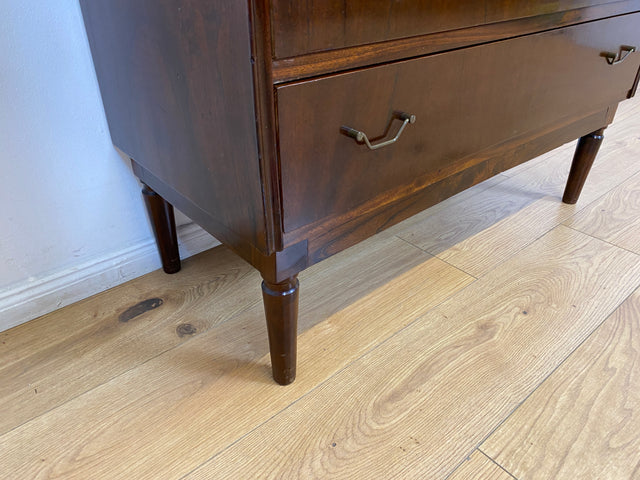 WMK # Stilvoller skandinavischer Mid-Century Sekretär aus vollem Holz mit stabiler Schreibfläche und Schubladen # Schreibtisch Schreibschrank Desk Schubladenkommode Kommode Wäschekommode Vintage 60er