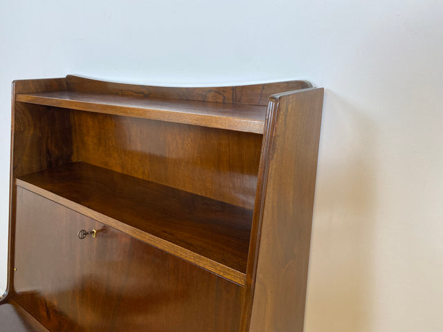 WMK # Stilvoller skandinavischer Mid-Century Sekretär aus vollem Holz mit stabiler Schreibfläche und Schubladen # Schreibtisch Schreibschrank Desk Schubladenkommode Kommode Wäschekommode Vintage 60er