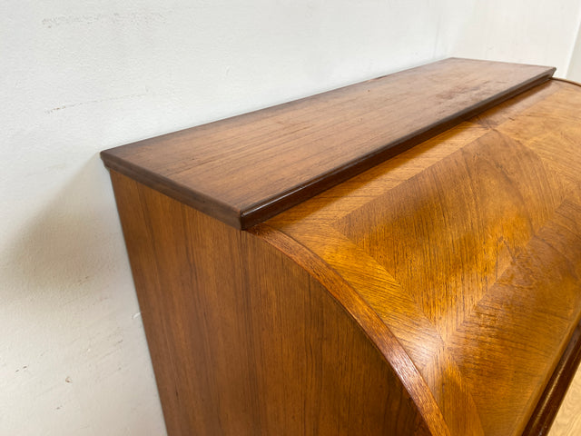 WMK I Stilvoller skandinavischer Mid-Century Sekretär in Teakholz I Schreibkommode Schreibschrank Schreibtisch Kommode Schminkkommode Wäschekommode Danish Design Vintage Teak Berlin München Hamburg