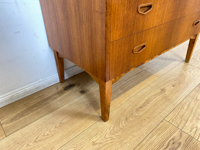 WMK I Stilvoller skandinavischer Mid-Century Sekretär in Teakholz I Schreibkommode Schreibschrank Schreibtisch Kommode Schminkkommode Wäschekommode Danish Design Vintage Teak Berlin München Hamburg