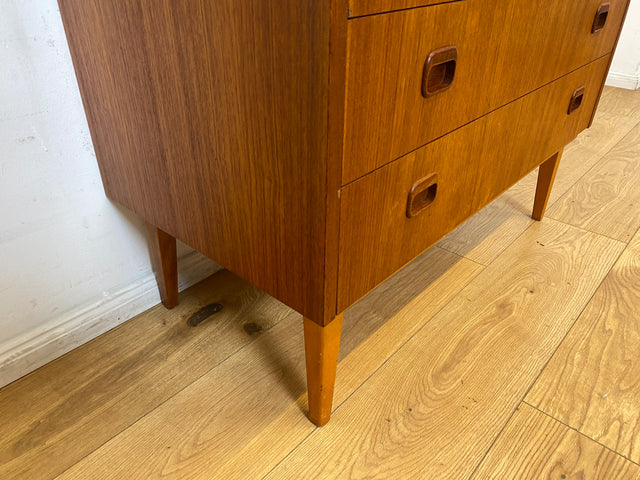 WMK I Stilvoller skandinavischer Mid-Century Sekretär in Teakholz I Schreibkommode Schreibschrank Schreibtisch Kommode Schminkkommode Wäschekommode Danish Design Vintage Teak Berlin Bremen Stuttgart