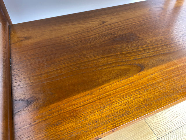 WMK I Stilvoller skandinavischer Mid-Century Servierwagen aus Teakholz auf Rollen mit abnehmbarem Serviertablett I Teewagen Beistelltisch Couchtisch Barwagen Danish Design Vintage Berlin Hamburg Köln