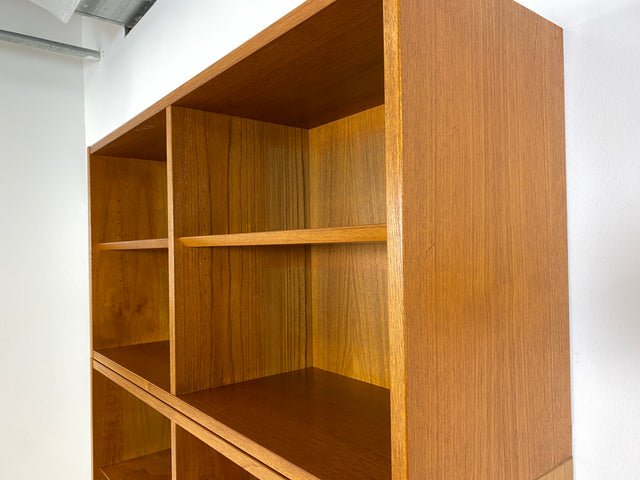 WMK # Hochwertiges skandinavisches Designer Bücherregal von Poul Hundevad , Vollholz in Teak, mit verstellbaren Regalböden # Regal Holzregal Bücherschrank Danish Design Mid-Century Vintage Teakholz