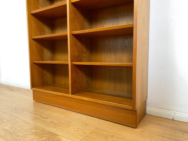 WMK # Hochwertiges skandinavisches Designer Bücherregal von Poul Hundevad , Vollholz in Teak, mit verstellbaren Regalböden # Regal Holzregal Bücherschrank Danish Design Mid-Century Vintage Teakholz