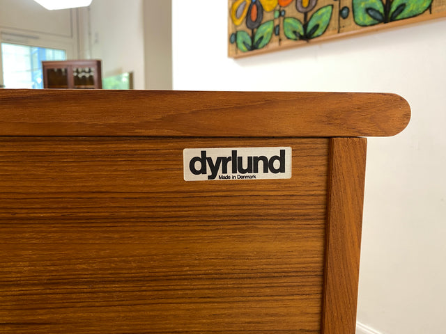 WMK # Hochwertiges und sehr gut erhaltenes skandinavisches Designersideboard von Drylund in Teakholz mit Schubladen # Anrichte Schrank Kommode Sideboard Schuhschrank Danish Design Vintage Berlin Köln
