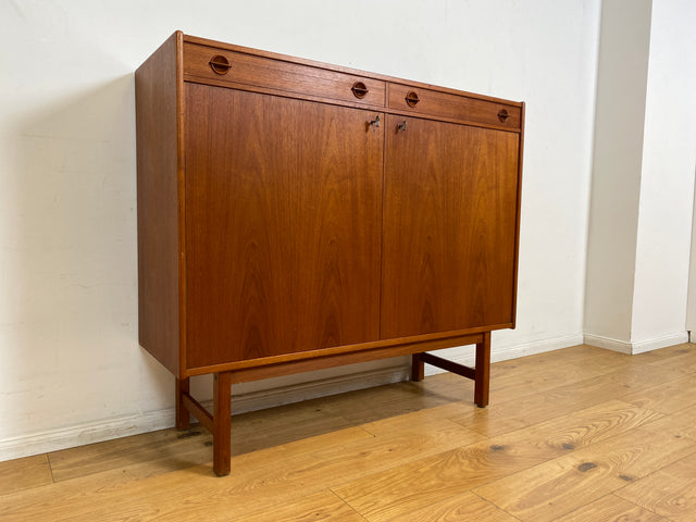 WMK I Stilvolles skandinavisches Teakholz Designer Sideboard I Tage Olofsson für Ulferts I Kommode Schrank Anrichte Highboard Schuhschrank Danish Design Vintage Mid-Century Teak Berlin Hamburg Köln