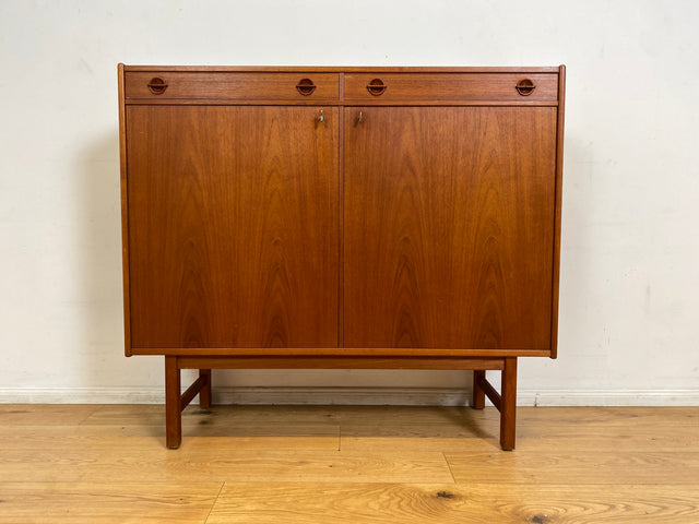 WMK I Stilvolles skandinavisches Teakholz Designer Sideboard I Tage Olofsson für Ulferts I Kommode Schrank Anrichte Highboard Schuhschrank Danish Design Vintage Mid-Century Teak Berlin Hamburg Köln