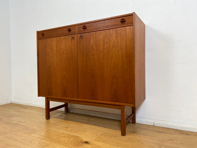 WMK I Stilvolles skandinavisches Teakholz Designer Sideboard I Tage Olofsson für Ulferts I Kommode Schrank Anrichte Highboard Schuhschrank Danish Design Vintage Mid-Century Teak Berlin Hamburg Köln