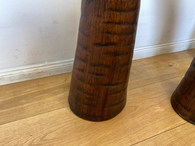 WMK I Einzigartiges skulpturales Keramik Ensemble aus 3 handgeformten großen Bodenvasen aus 70er Jahren I Vasen Skulptur Kunst Studio Dekoration Steinzeug Lava Vintage Retro I Berlin Dresden Hannover