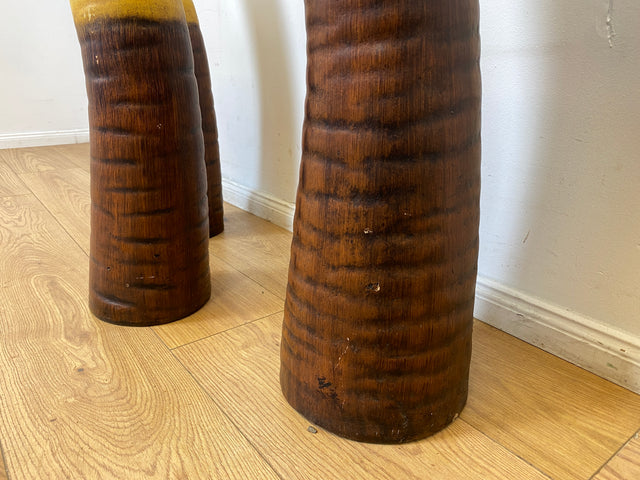 WMK I Einzigartiges skulpturales Keramik Ensemble aus 3 handgeformten großen Bodenvasen aus 70er Jahren I Vasen Skulptur Kunst Studio Dekoration Steinzeug Lava Vintage Retro I Berlin Dresden Hannover