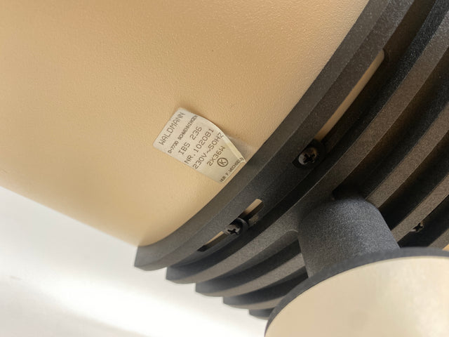 WMK I Design Award Gewinner aus 1988 I Hochwertige weiße Vintage Designer Standleuchte IBS 236 von Waldmann aus Metall I Steh Leuchte Lampe Deckenfluter Wohnzimmerlampe Vintage Space Age 80er Berlin